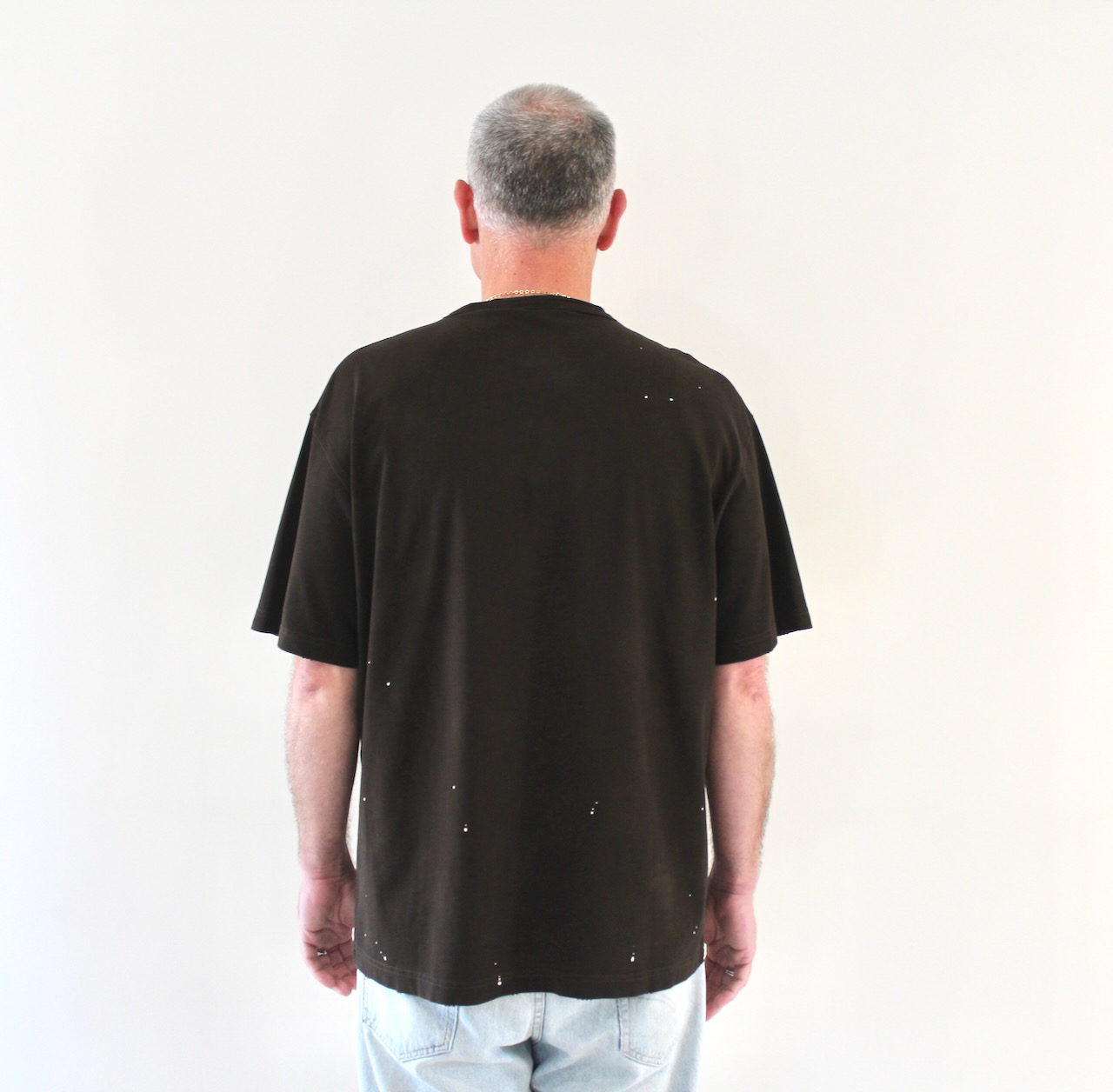 Painter T-shirt Tobacco Destroy Wash Splatter