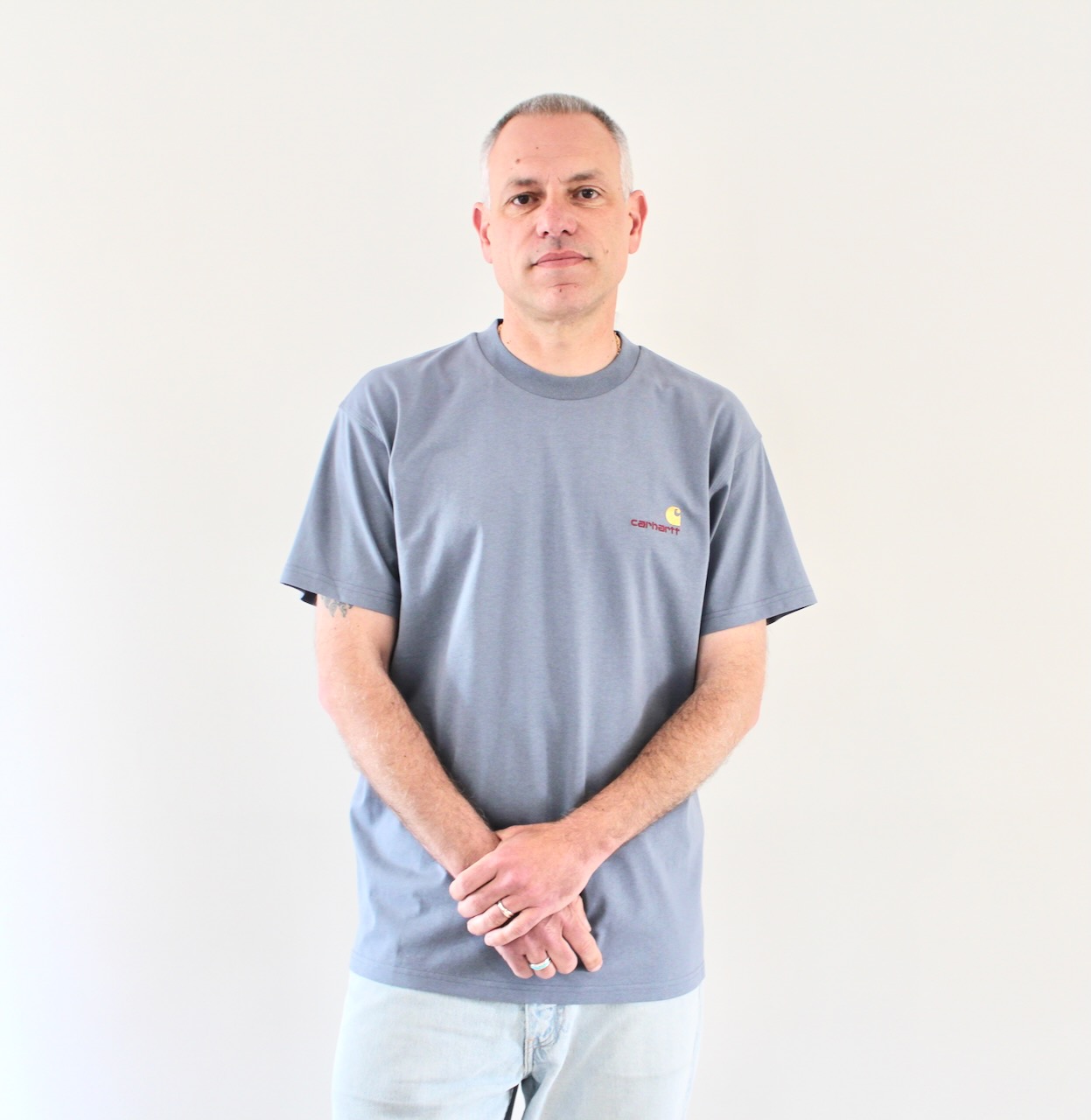 American Script T-shirt Shady Blue