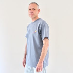 American Script T-shirt Shady Blue