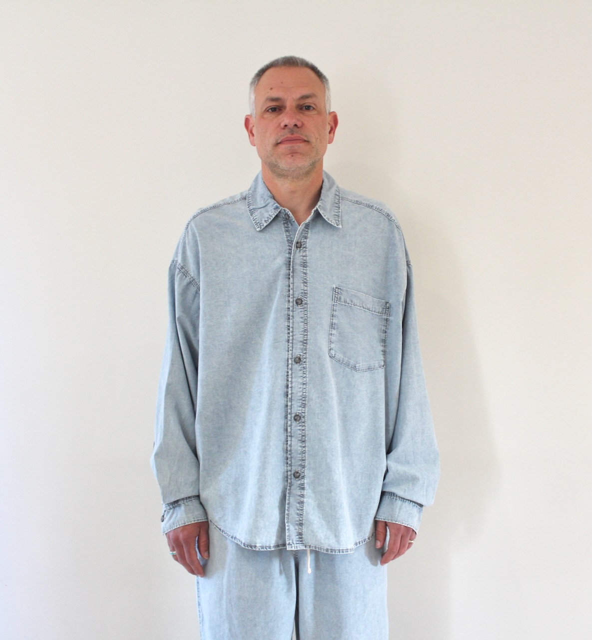 Paybou Chemise ML Blue Snow