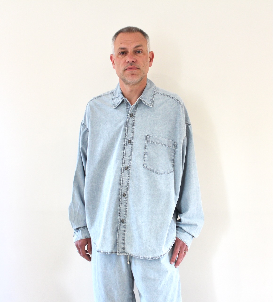 Paybou Chemise ML Blue Snow