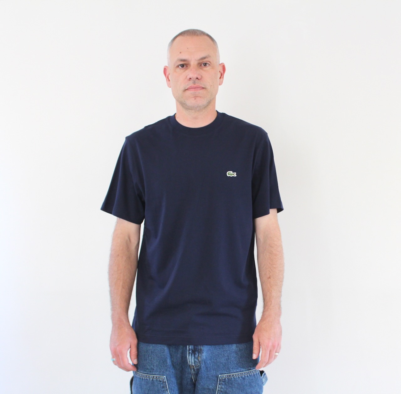 Tee Shirt Col Rond Classique Bleu Marine