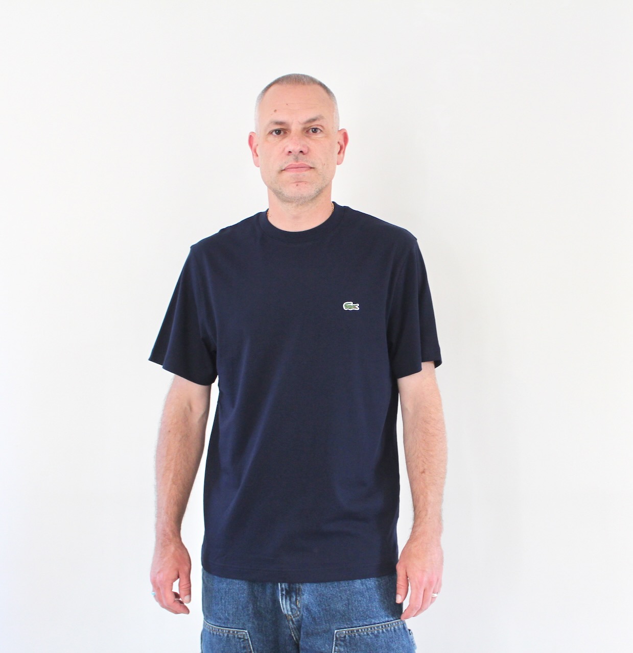 Tee Shirt Col Rond Classique Bleu Marine