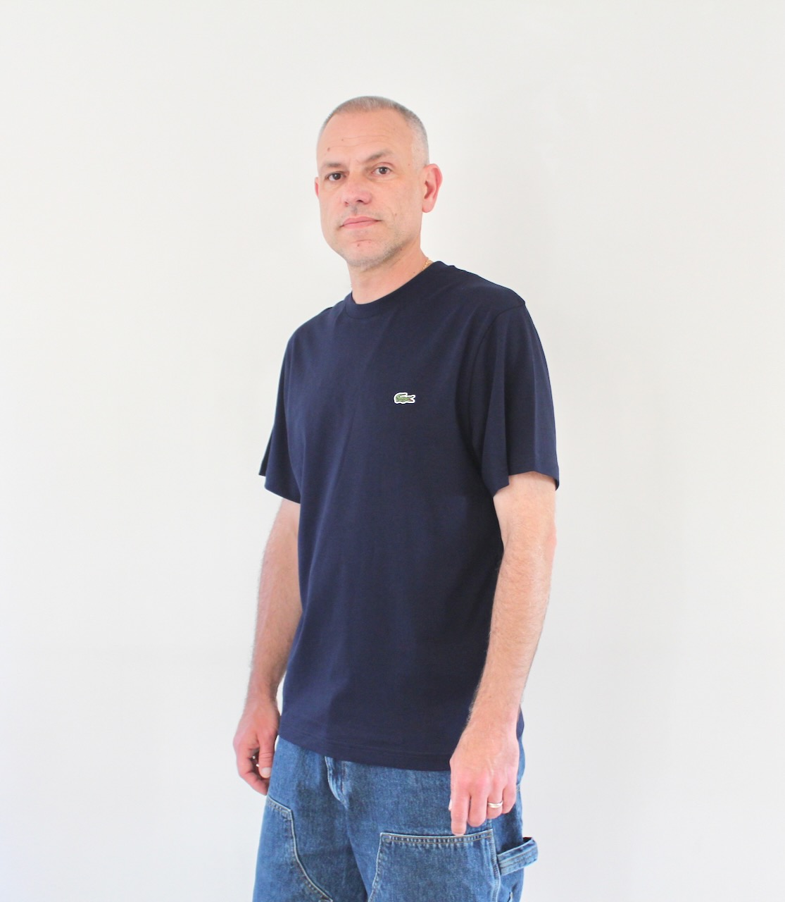 Tee Shirt Col Rond Classique Bleu Marine