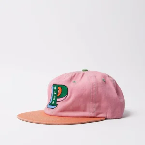 Slanted P 6 Panel Hat Pink
