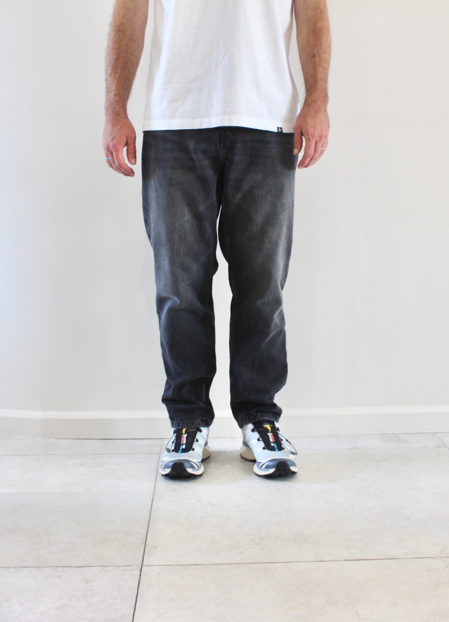 Carhartt Wip Newel Pant Black Marble Used Wash