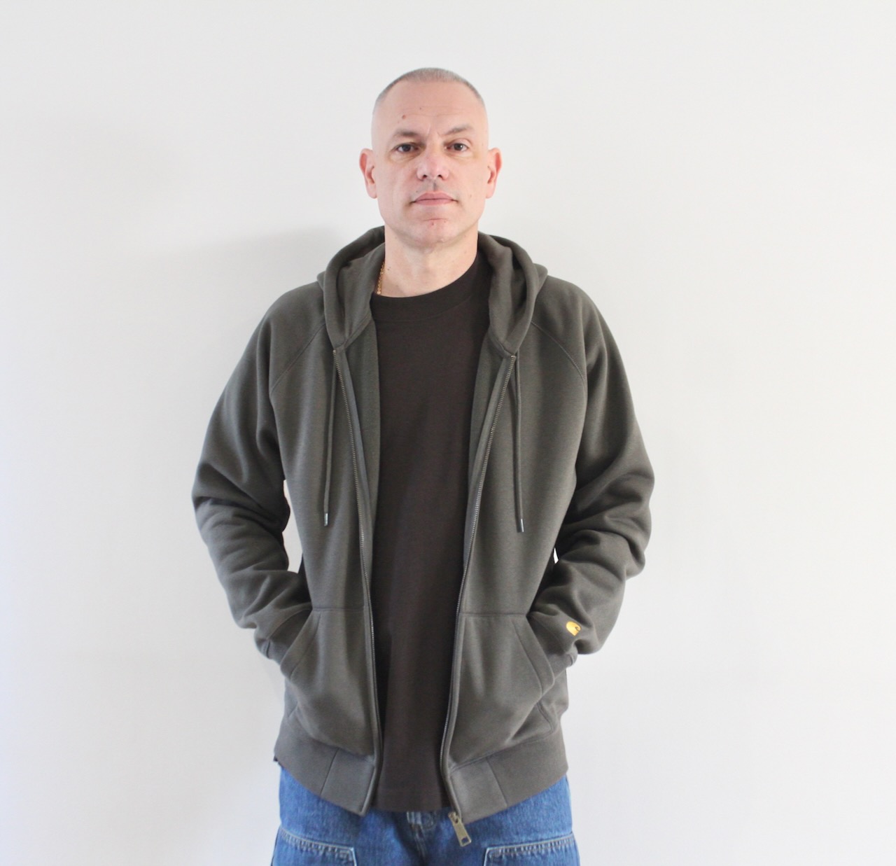 Carhartt Wip Hooded Chase Jacket Shungite Gold