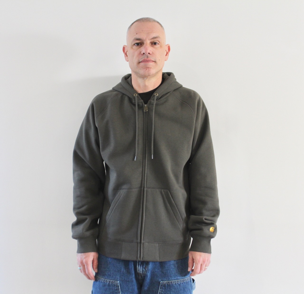 Carhartt Wip Hooded Chase Jacket Shungite Gold