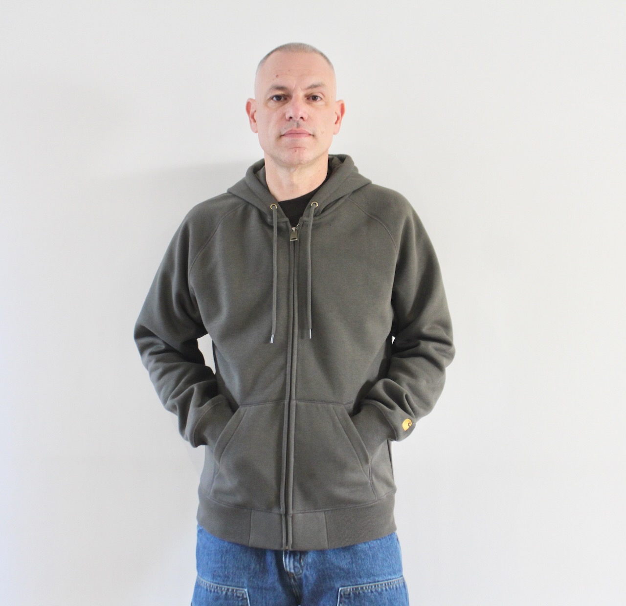Carhartt Wip Hooded Chase Jacket Shungite Gold