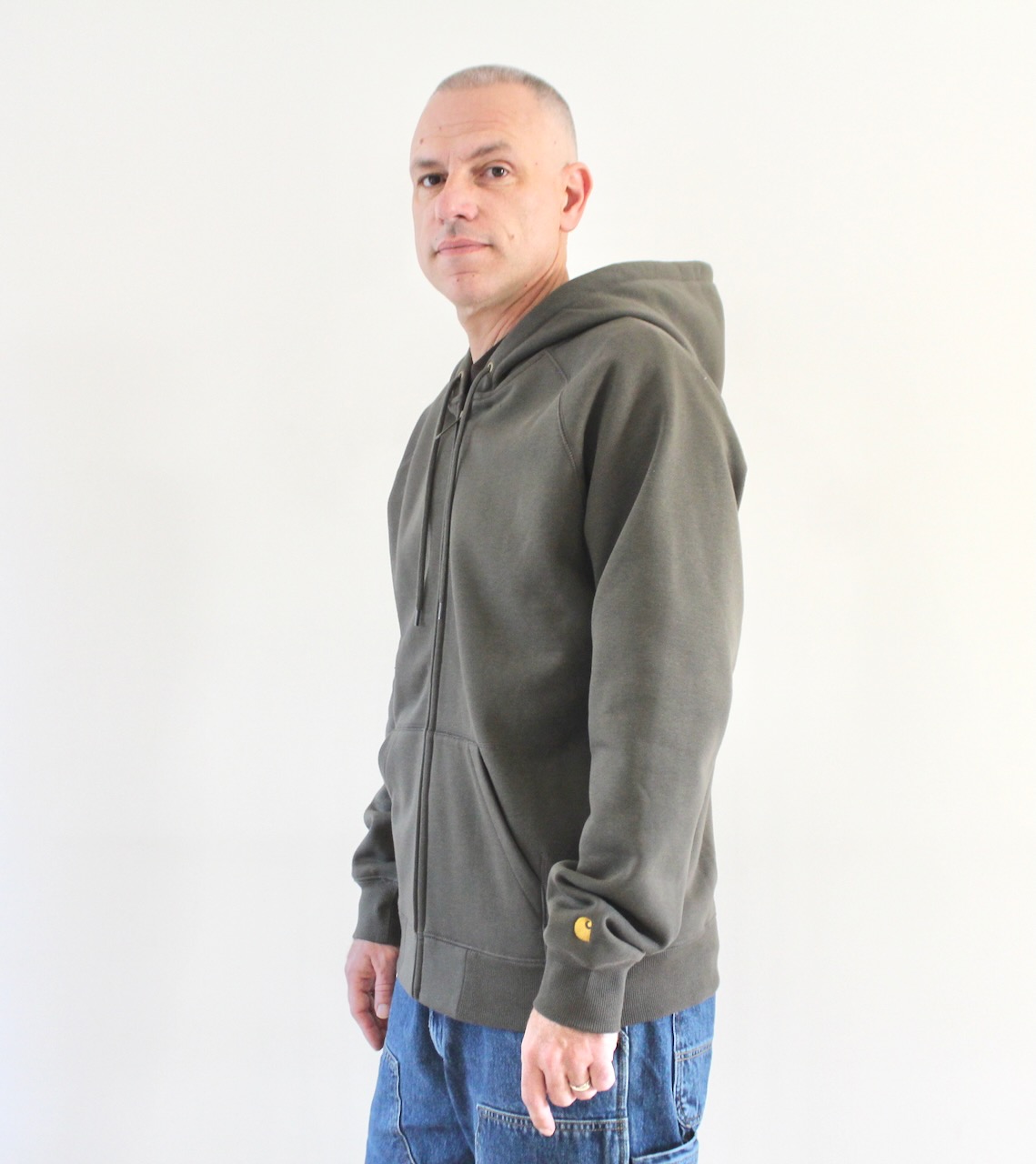 Carhartt Wip Hooded Chase Jacket Shungite Gold
