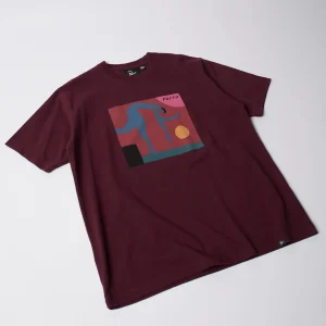 By Parra Tripped Up T-shirt Dark Red