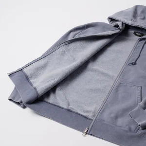 By Parra A Cross Bear Zip Hooded Sweat Blue