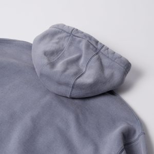 By Parra A Cross Bear Zip Hooded Sweat Blue