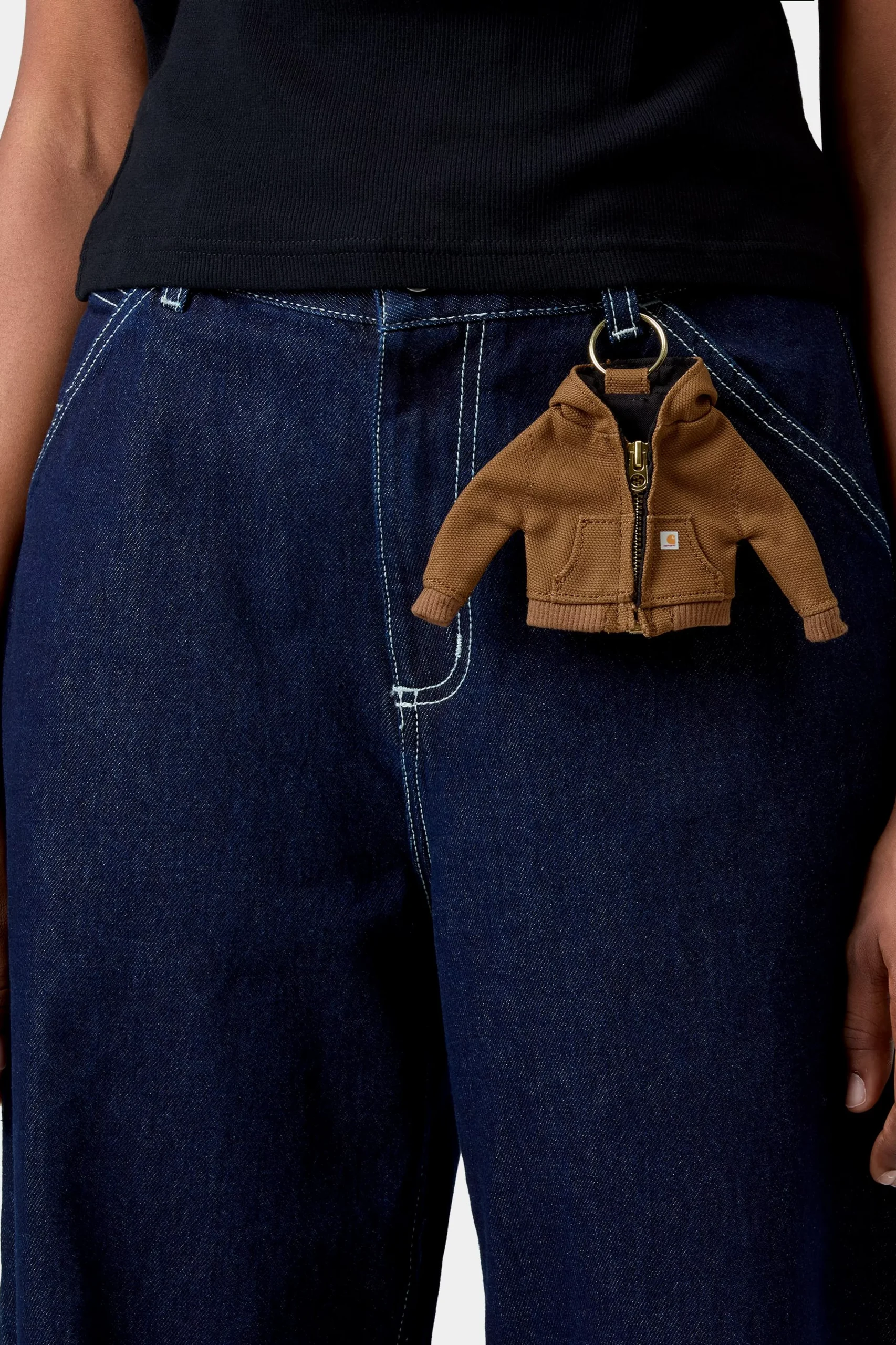 Carhartt Wip Mini Active Jacket Keychain Hamilton Brown