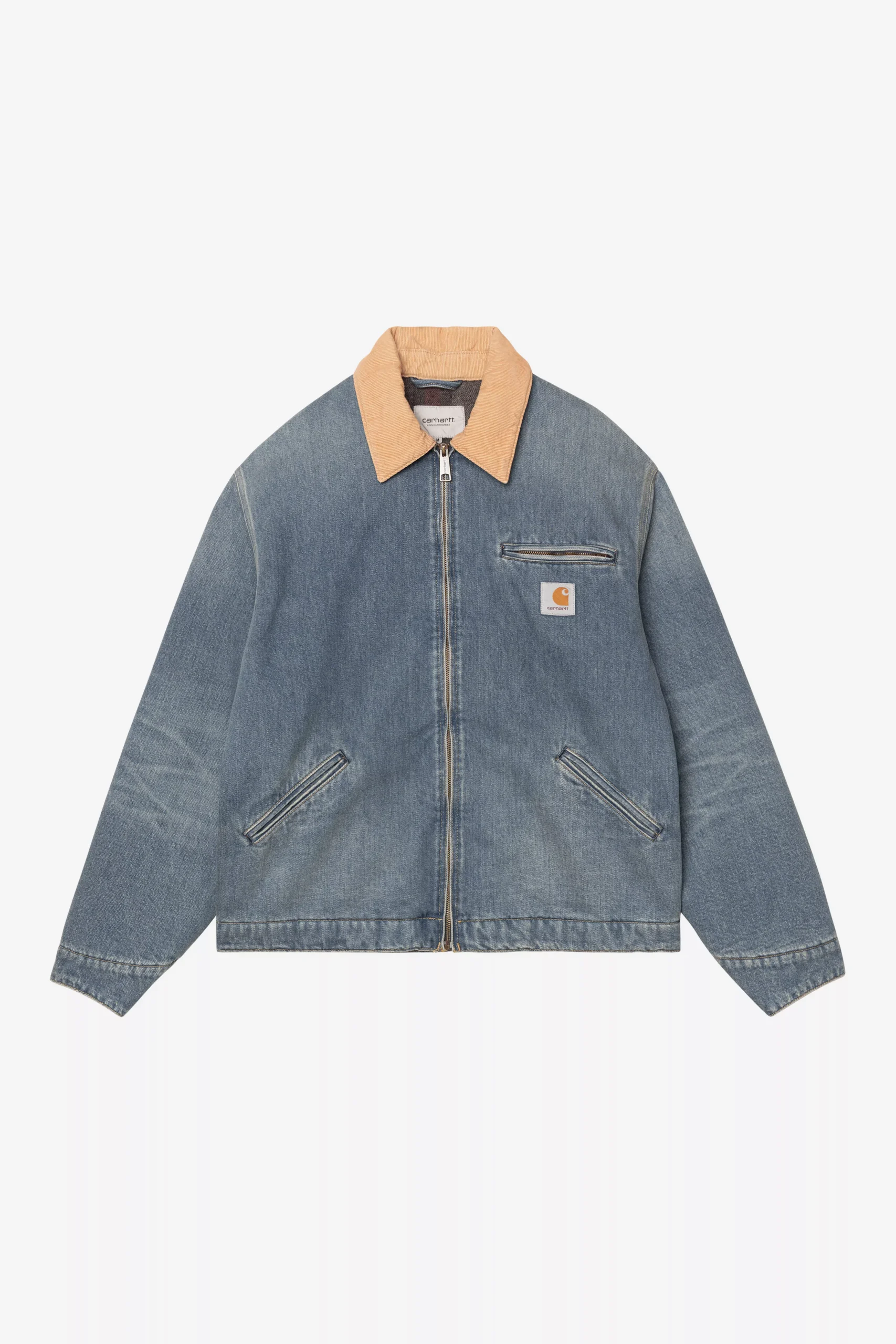 Carhartt Wip OG Detroit Jacket Blue Dusty H Brown Old Used Wash