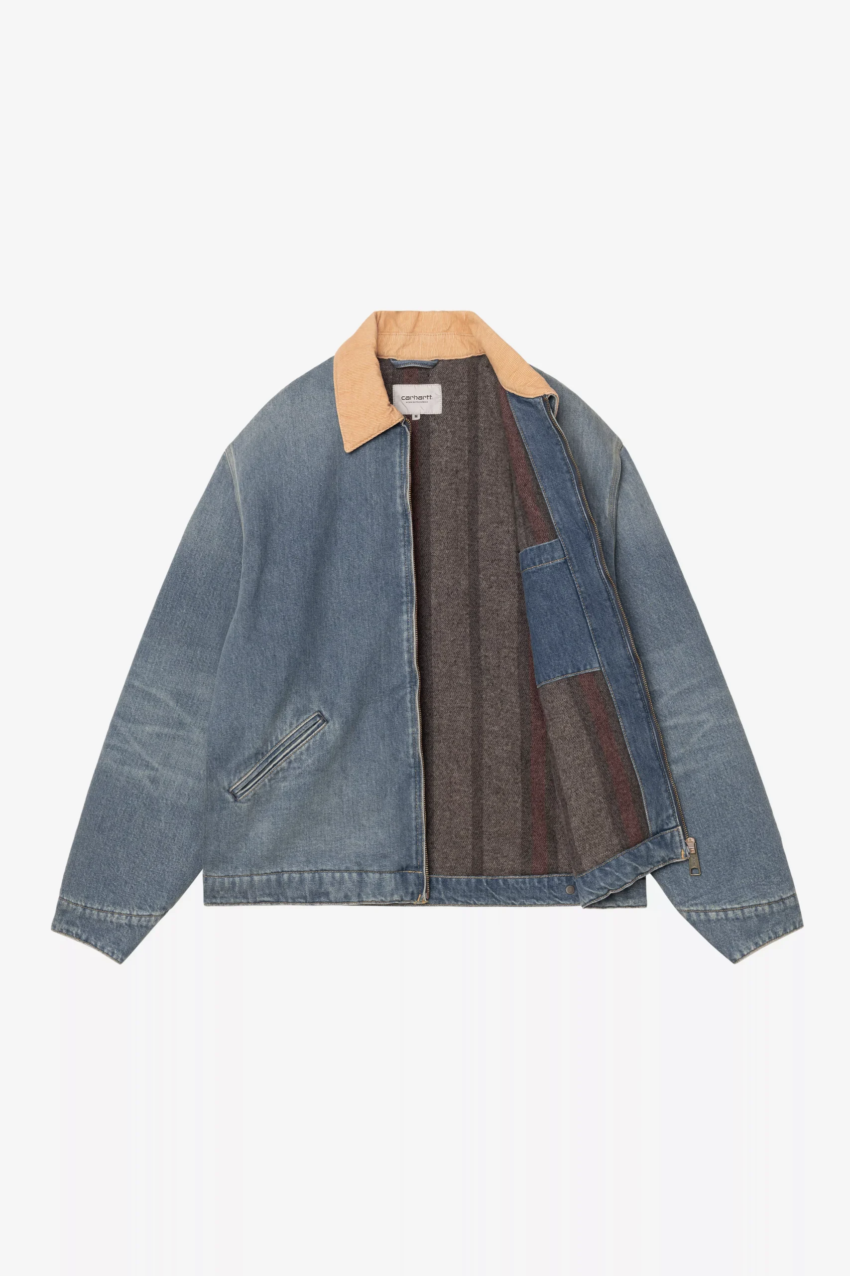 Carhartt Wip OG Detroit Jacket Blue Dusty H Brown Old Used Wash