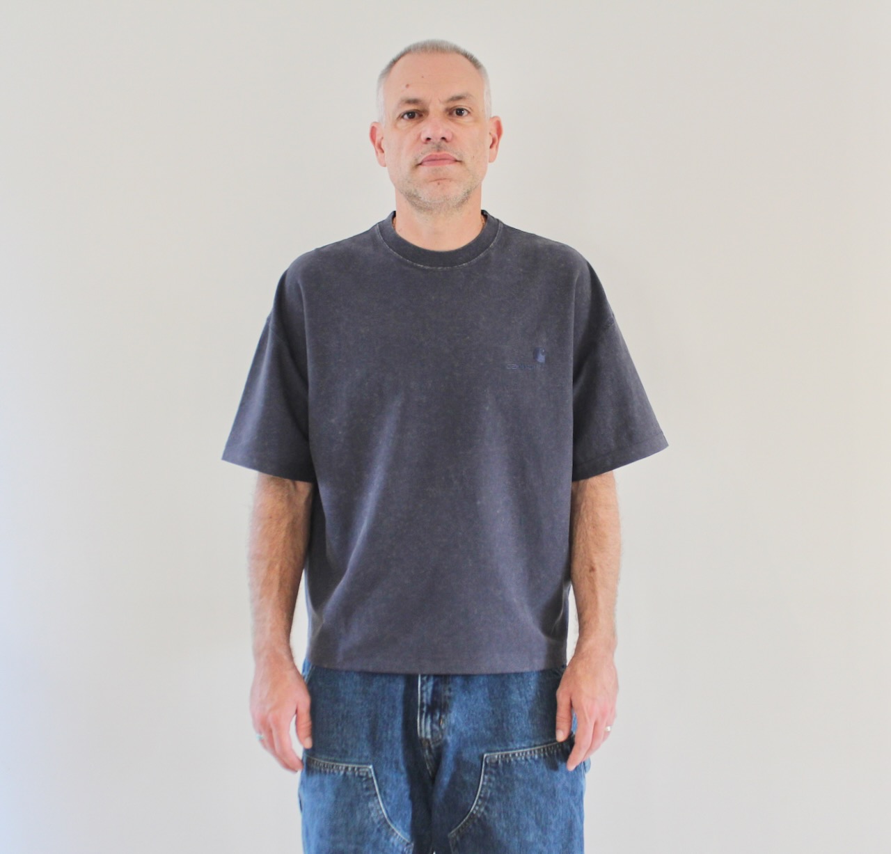 Carhartt Wip Lambert T-shirt Dark Navy Moon Wash