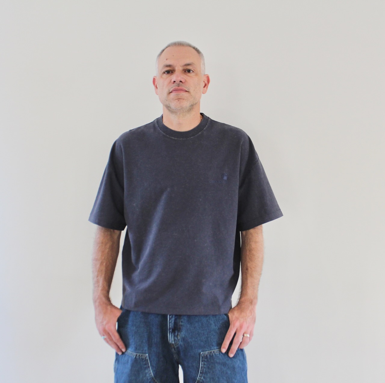 Carhartt Wip Lambert T-shirt Dark Navy Moon Wash