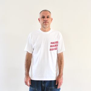 Bisous T-shirt Sonics Application White Tartan