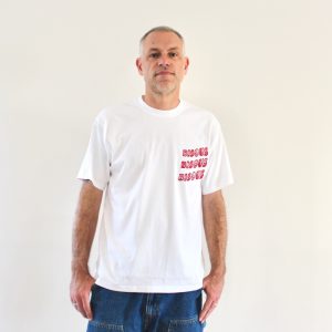 Bisous T-shirt Sonics Application White Tartan