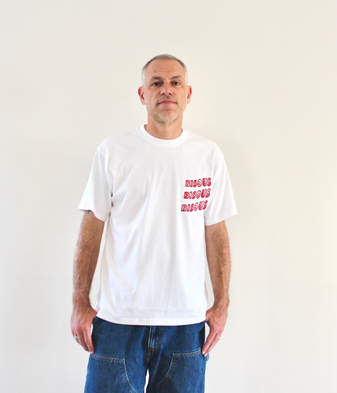Bisous T-shirt Sonics Application White Tartan