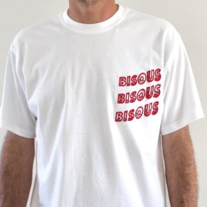 Bisous T-shirt Sonics Application White Tartan