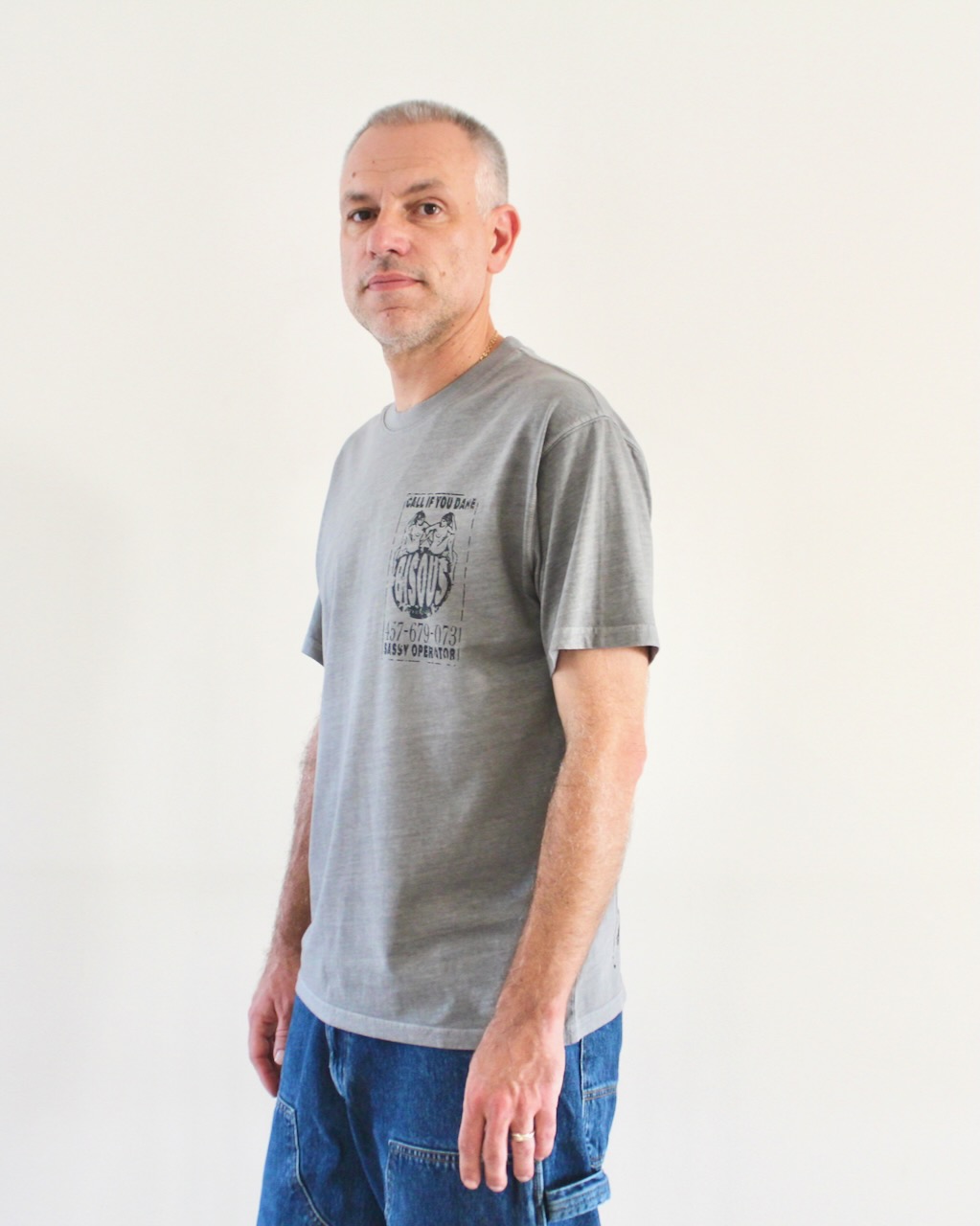 Bisous T-shirt Call If You Dare Grey