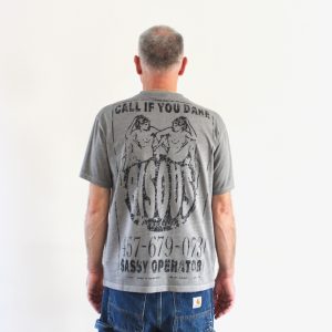 Bisous T-shirt Call If You Dare Grey