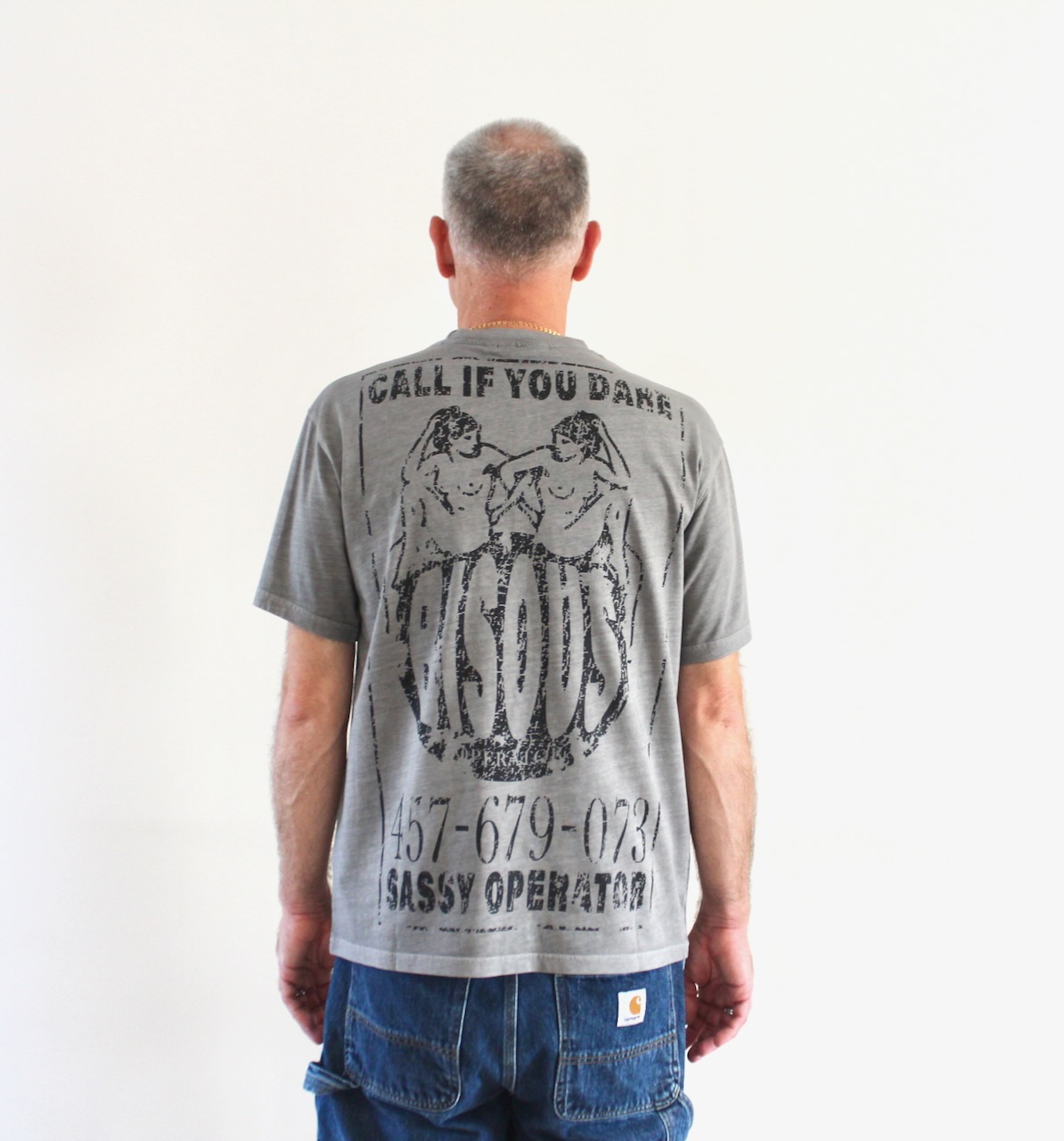 Bisous T-shirt Call If You Dare Grey
