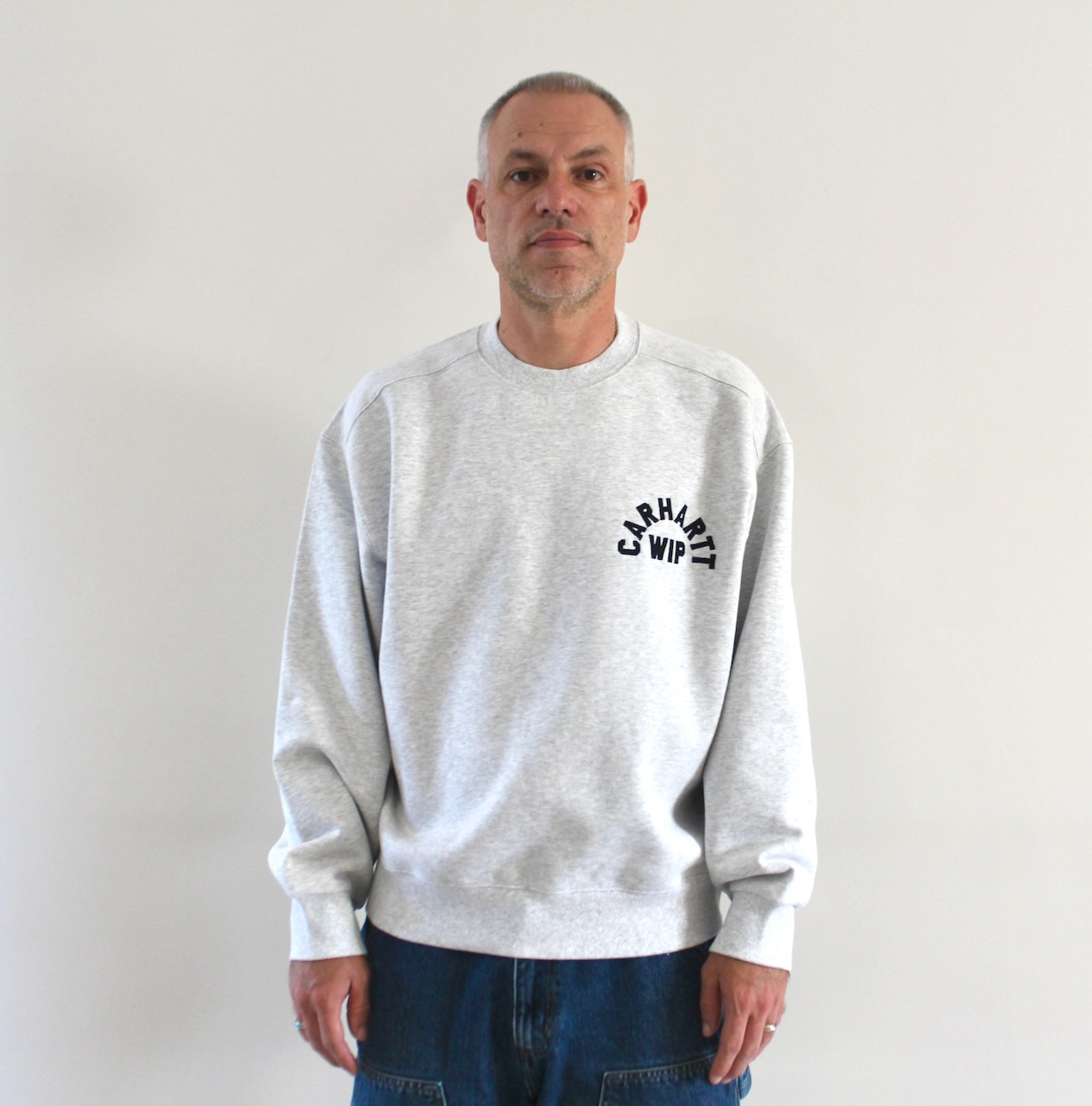Carhartt Wip Arch Script Sweat Ash Heather