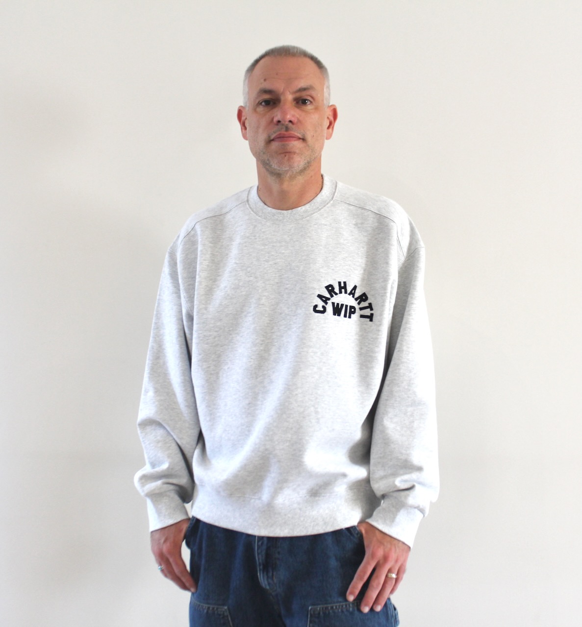 Carhartt Wip Arch Script Sweat Ash Heather