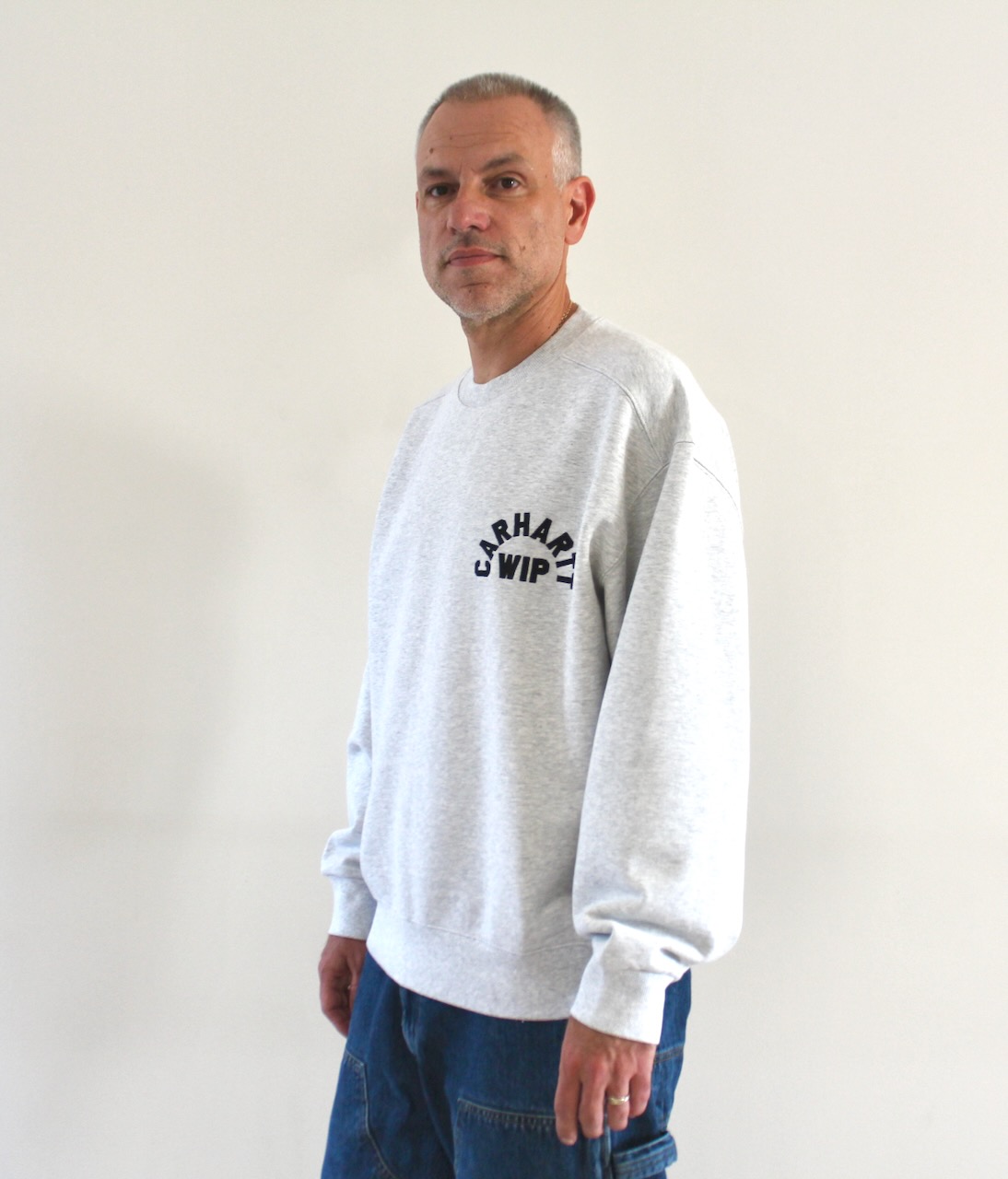 Carhartt Wip Arch Script Sweat Ash Heather