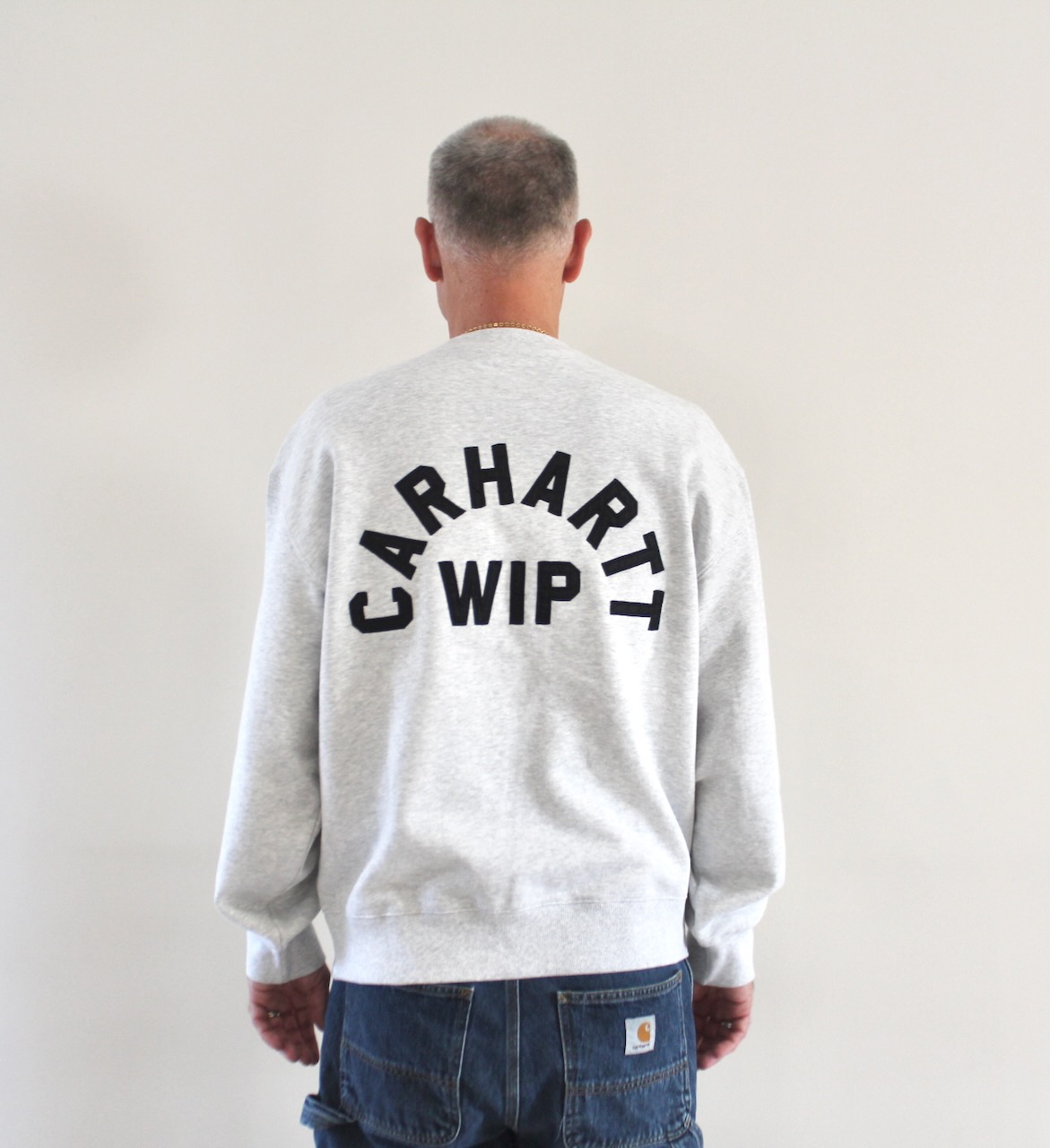 Carhartt Wip Arch Script Sweat Ash Heather