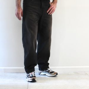 Carhartt Wip Aaron Pant Black Tobacco Black Used Wash