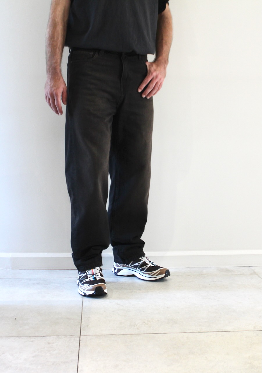 Carhartt Wip Aaron Pant Black Tobacco Black Used Wash