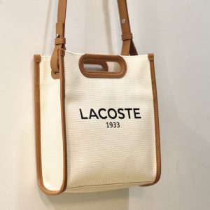 Lacoste Tote Bag Small Heritage Natural Tan