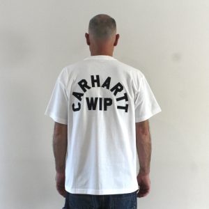 Carhartt Wip Arch Script T-shirt White Dark Navy