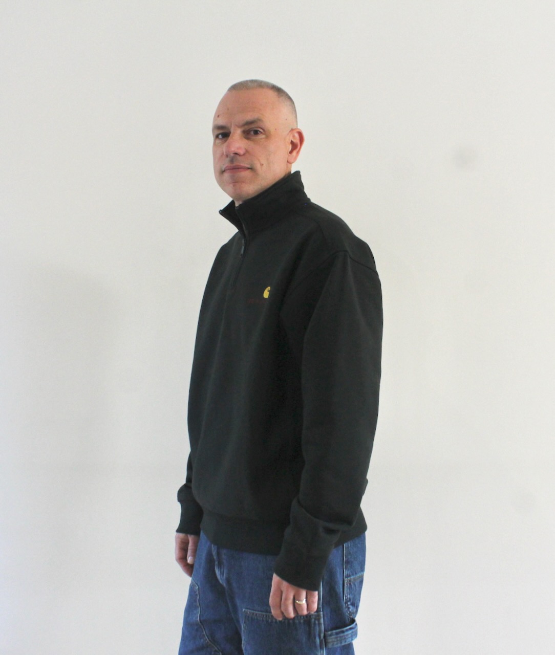 Carhartt Wip American Script Half Zip Raven