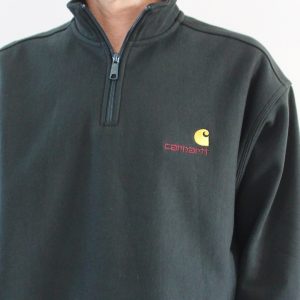 Carhartt Wip American Script Half Zip Raven