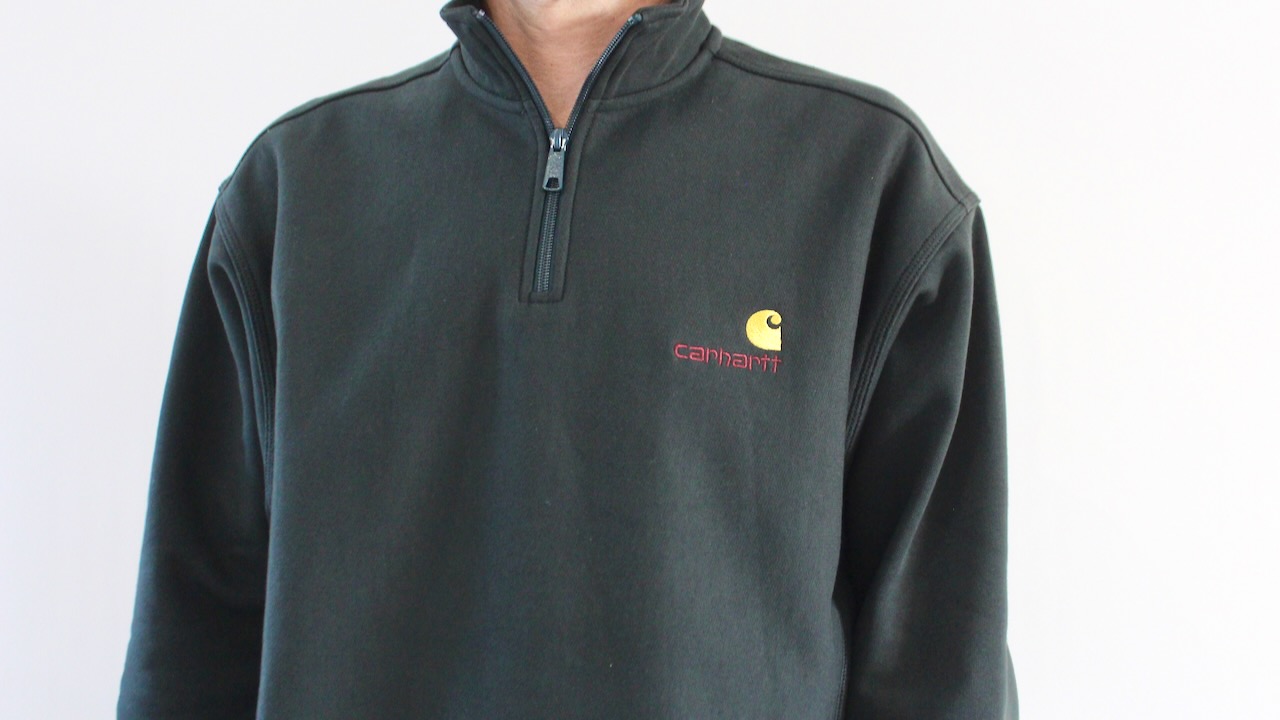 Carhartt Wip American Script Half Zip Raven