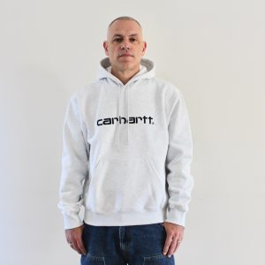Carhartt Wip Hooded Carhartt Sweat Ash Heather Graphite