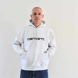 Carhartt Wip Hooded Carhartt Sweat Ash Heather Graphite