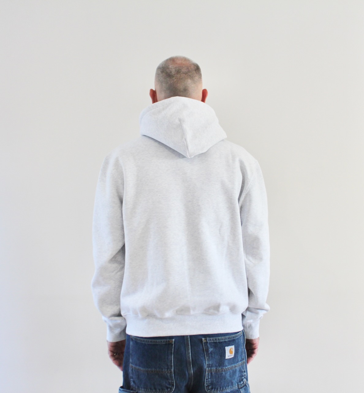 Carhartt Wip Hooded Carhartt Sweat Ash Heather Graphite