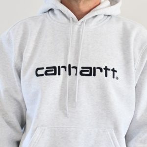 Carhartt Wip Hooded Carhartt Sweat Ash Heather Graphite