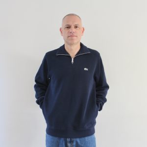 Lacoste Sweat Maille Demi Zip Bleu Marine