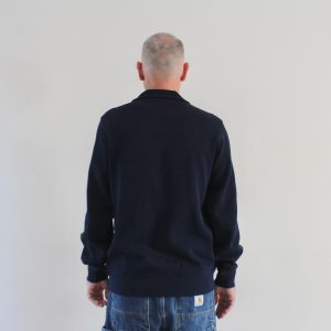 Lacoste Sweat Maille Demi Zip Bleu Marine
