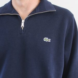 Lacoste Sweat Maille Demi Zip Bleu Marine