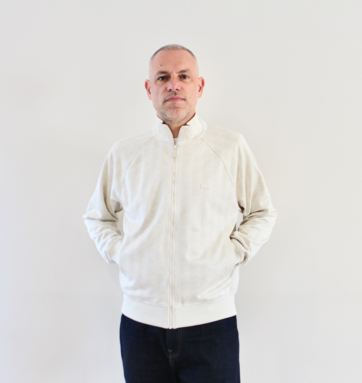 Lacoste Veste Survet Monogramme Farine Beige