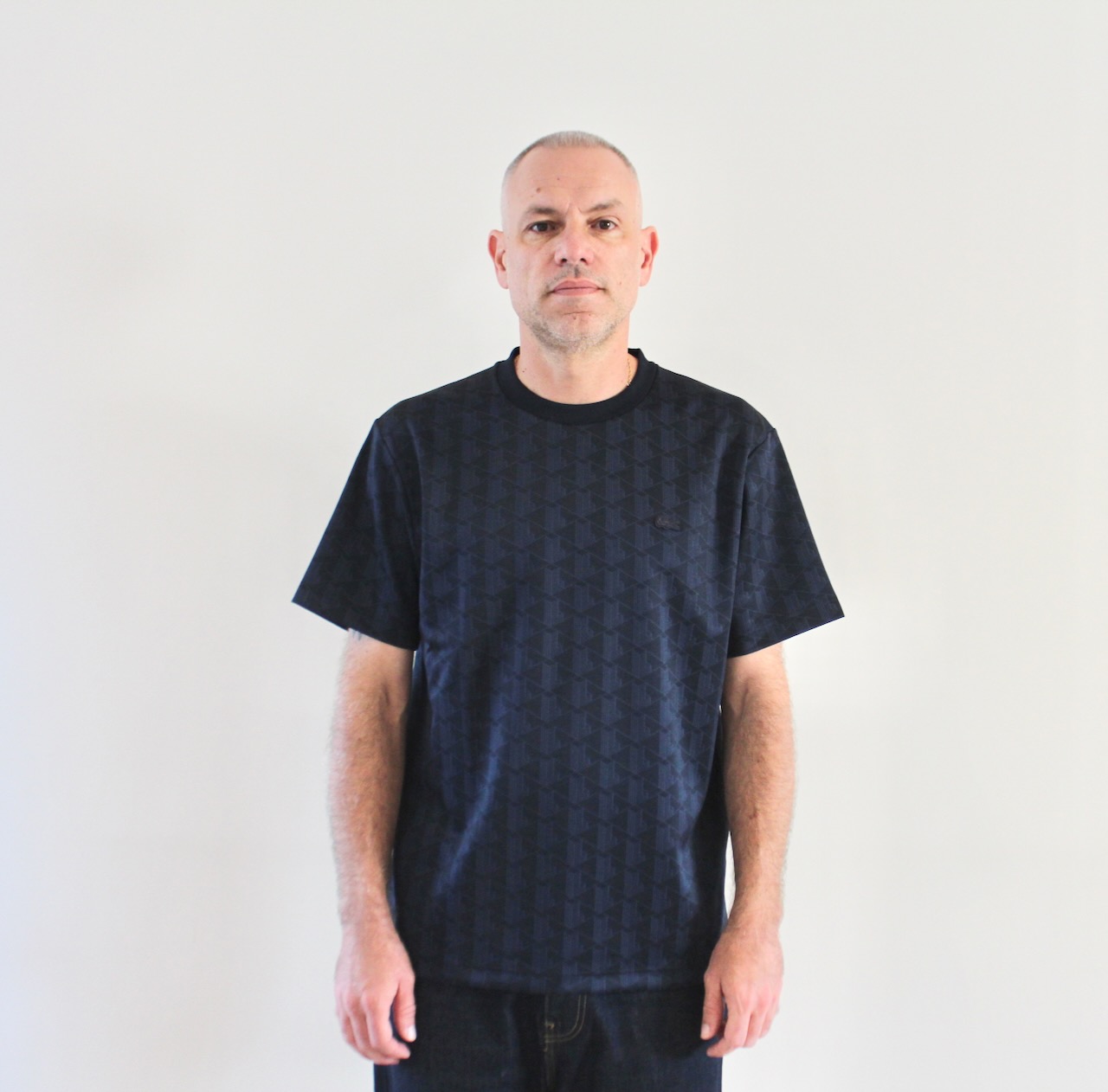 Lacoste Tee-shirt Monogramme Bleu Marine