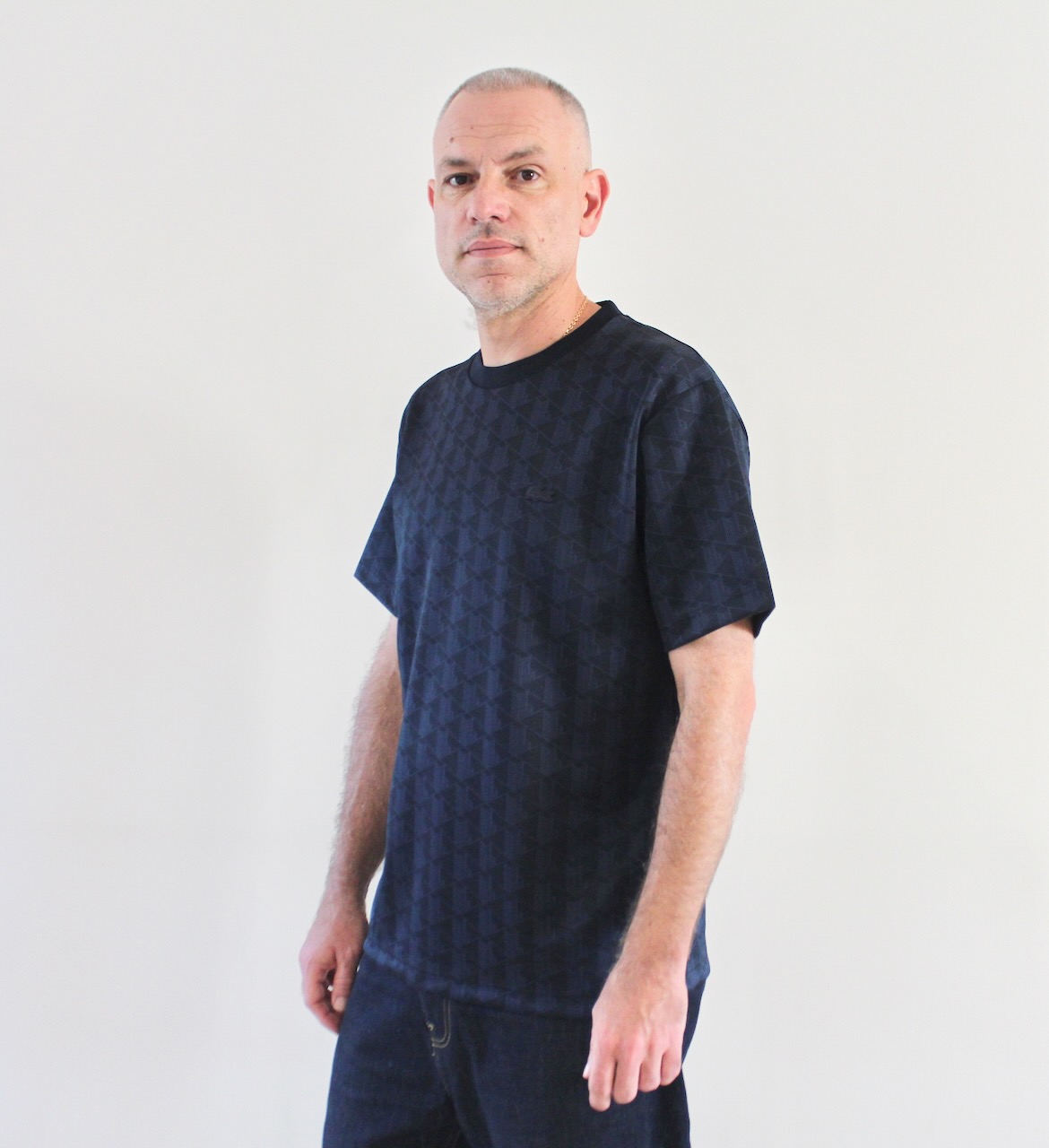 Lacoste Tee-shirt Monogramme Bleu Marine